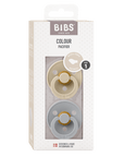 BIBS Pacifier Original COLOUR Latex 2 PK Anatomical Vanilla / Cloud (Min. of 2 PK, multiples of 2 PK) - MAIGHAN DISTRIBUTION CANADA