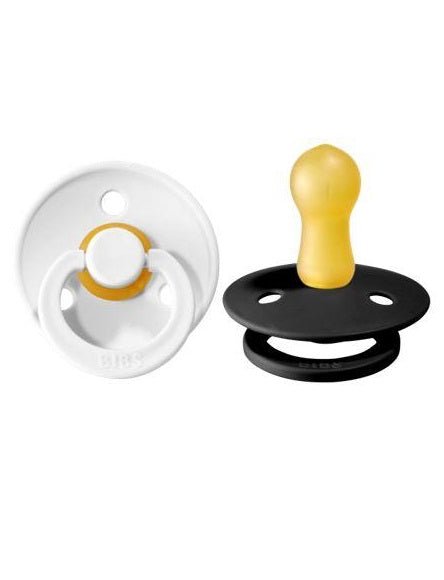 BIBS Pacifier Original COLOUR Latex 2 PK Black / White (Min. of 2 PK, multiples of 2 PK) - MAIGHAN DISTRIBUTION CANADA