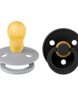 BIBS Pacifier Original COLOUR Latex 2 PK Cloud/ Black (Min. of 2 PK, multiples of 2 PK) - MAIGHAN DISTRIBUTION CANADA