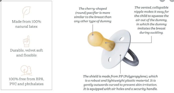 BIBS Pacifier Original COLOUR Latex 2 PK Pale Butter / Dusky Pink(Min. of 2 PK, multiples of 2 PK) - MAIGHAN DISTRIBUTION CANADA