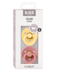 BIBS Pacifier Original COLOUR Latex 2 PK Pale Butter / Dusky Pink(Min. of 2 PK, multiples of 2 PK) - MAIGHAN DISTRIBUTION CANADA