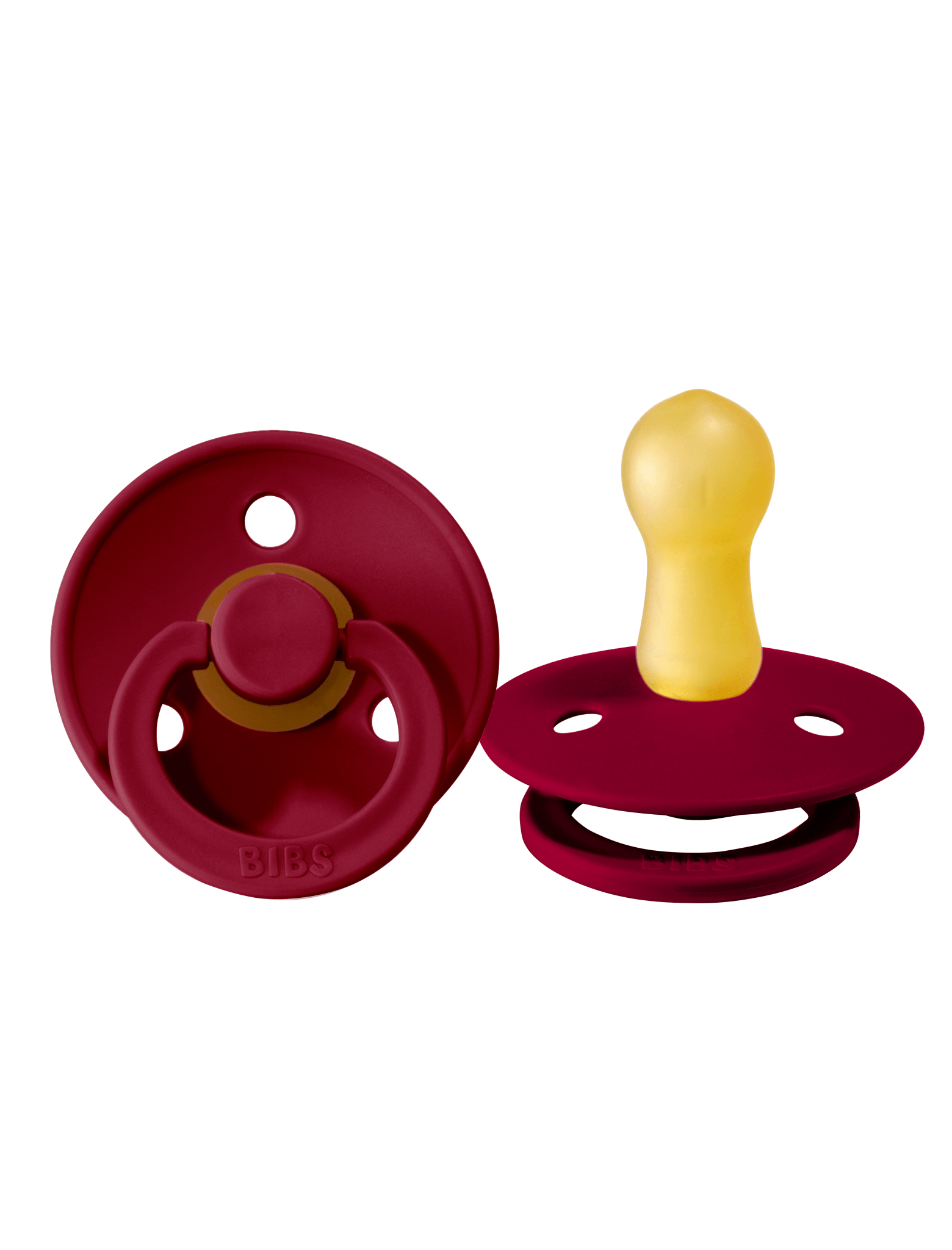BIBS Pacifier Original COLOUR Latex 2 PK Ruby (Min. of 2 PK, multiples of 2 PK) - MAIGHAN DISTRIBUTION CANADA