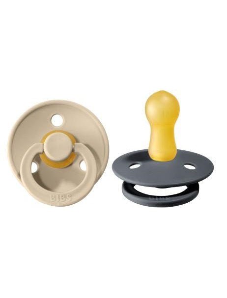 BIBS Pacifier Original COLOUR Latex 2 PK Sand / Iron (Min. of 2 PK, multiples of 2 PK) - MAIGHAN DISTRIBUTION CANADA