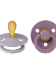 BIBS Pacifier Original COLOUR Latex 2 PK Symmetrical Fossil Grey / Mauve (Min. of 2 PK, multiples of 2 PK) - MAIGHAN DISTRIBUTION CANADA