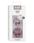 BIBS Pacifier Original COLOUR Latex 2 PK Symmetrical Fossil Grey / Mauve (Min. of 2 PK, multiples of 2 PK) - MAIGHAN DISTRIBUTION CANADA