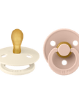 BIBS Pacifier Original COLOUR Latex 2 PK Symmetrical Ivory / Blush (Min. of 2 PK, multiples of 2 PK) - MAIGHAN DISTRIBUTION CANADA