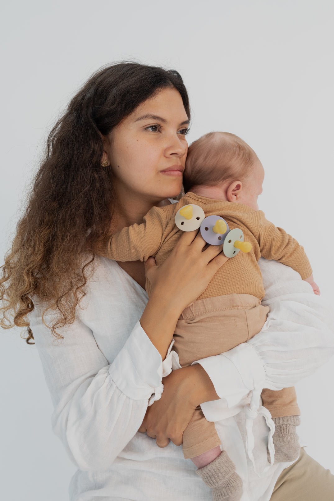 BIBS Pacifier Original COLOUR Latex 2 PK Symmetrical Ivory / Sage (Min. of 2 PK, multiples of 2 PK) - MAIGHAN DISTRIBUTION CANADA