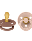 BIBS Pacifier Original COLOUR Latex 2 PK Symmetrical Woodchuck / Blush (Min. of 2 PK, multiples of 2 PK) - MAIGHAN DISTRIBUTION CANADA