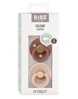 BIBS Pacifier Original COLOUR Latex 2 PK Symmetrical Woodchuck / Blush (Min. of 2 PK, multiples of 2 PK) - MAIGHAN DISTRIBUTION CANADA