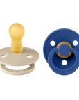 BIBS Pacifier Original COLOUR Latex 2 PK Vanilla / Cornflower (Min. of 2 PK, multiples of 2 PK) - MAIGHAN DISTRIBUTION CANADA