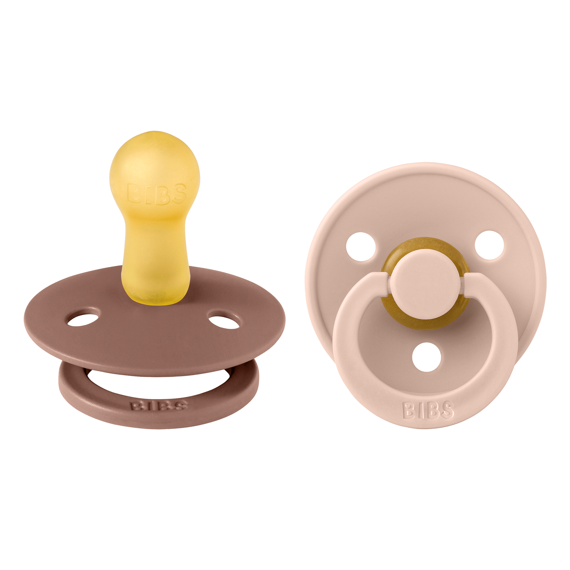 BIBS Pacifier Original COLOUR Latex 2 PK Woodchuck/Blush (Min. of 2 PK, multiples of 2 Pk) - MAIGHAN DISTRIBUTION CANADA