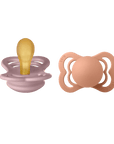BIBS Pacifier SUPREME Latex 2 PK Pink Plum/Peach (Min. of 2 PK, multiples of 2 PK) - MAIGHAN DISTRIBUTION CANADA