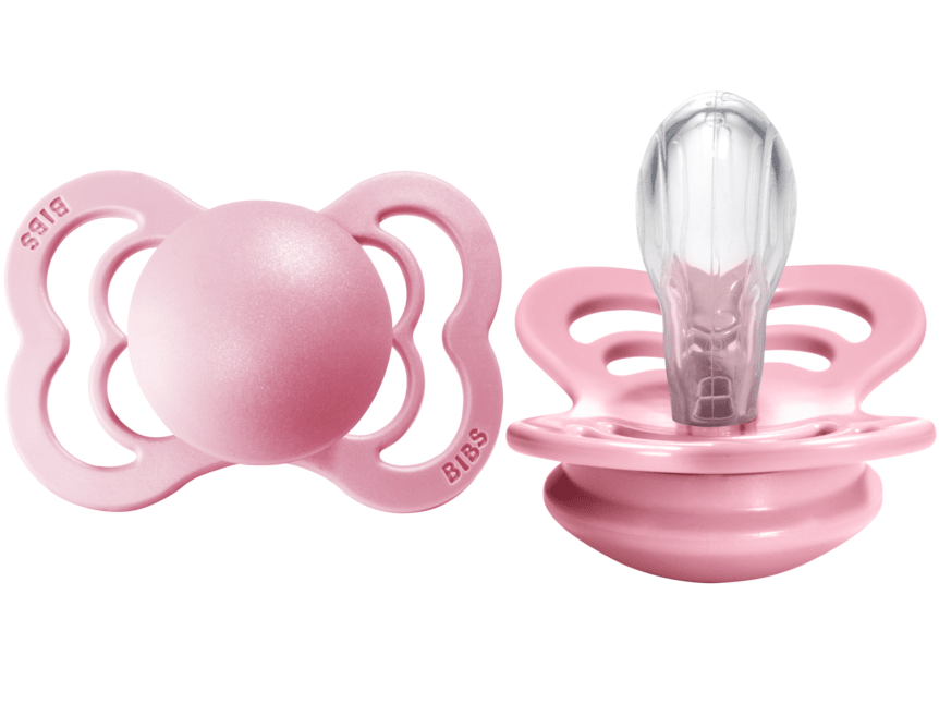 BIBS Pacifier SUPREME Silicone 2 PK Baby Pink (Min. of 2 PK, multiples of 2 PK) - MAIGHAN DISTRIBUTION CANADA