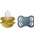BIBS Pacifier SUPREME Silicone 2 PK Mustard/Petrol (Min. of 2 PK, multiples of 2 PK) - MAIGHAN DISTRIBUTION CANADA