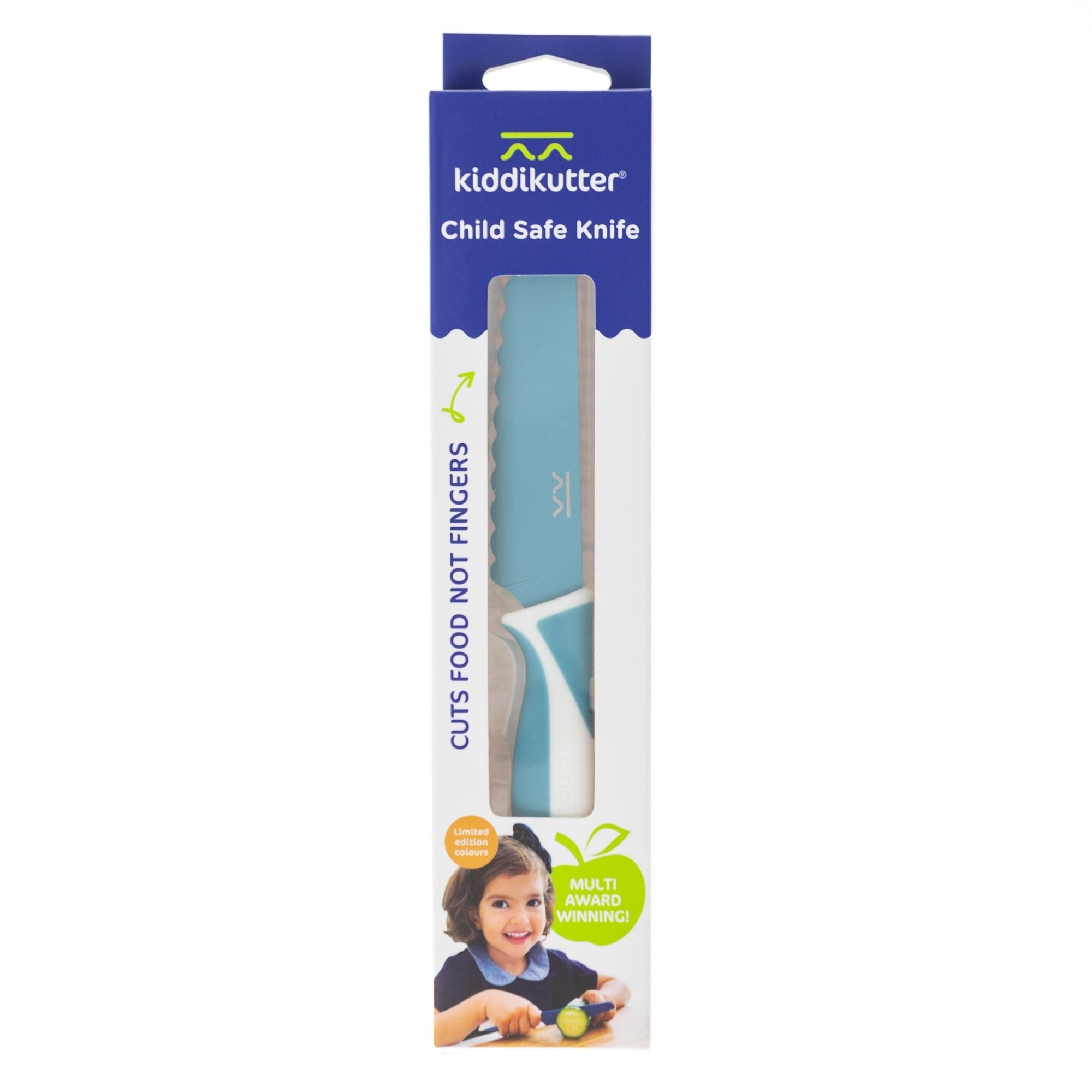 Kiddikutter Child Safe Knife Sky Blue (Min. of 2 PK, multiples of 2 PK) - MAIGHAN DISTRIBUTION CANADA
