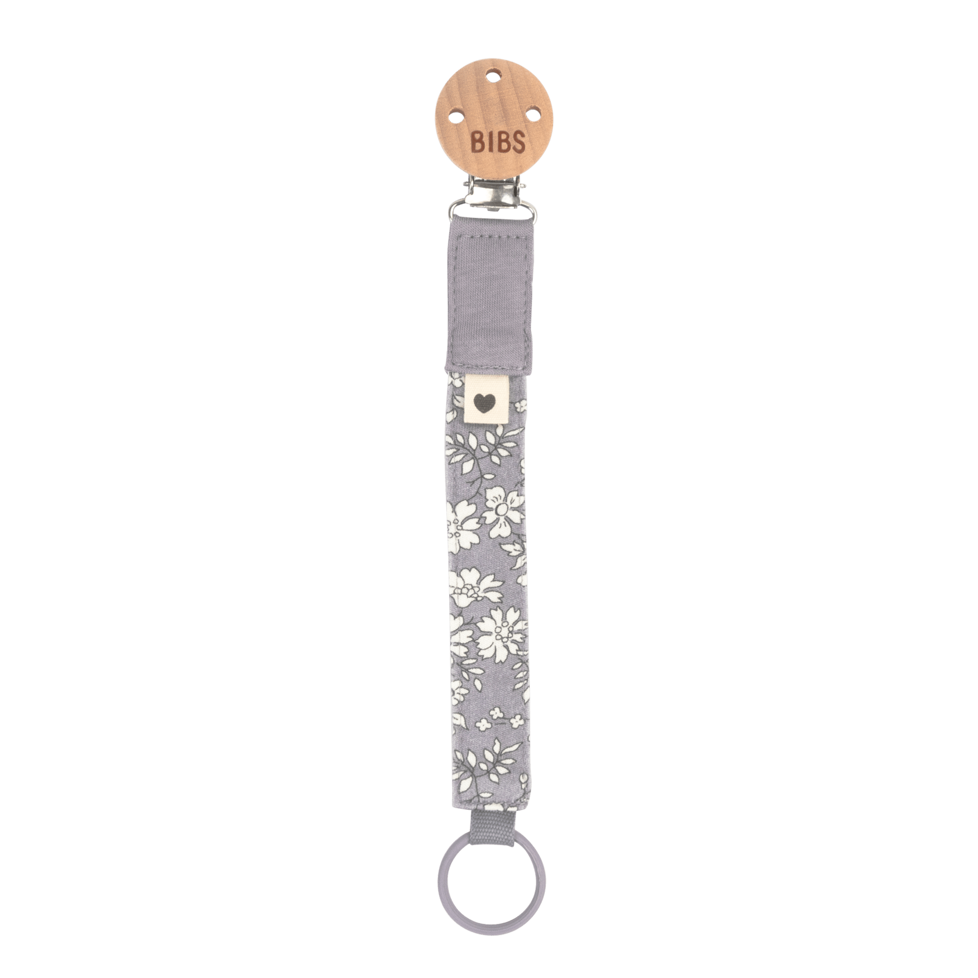 Liberty x BIBS Pacifier Clip Capel Fossil Grey ONE SIZE (Min. of 2 PK , multiples of 2 PK) - MAIGHAN DISTRIBUTION CANADA