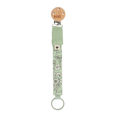 Liberty x BIBS Pacifier Clip Capel Sage ONE SIZE (Min. of 2 PK , multiples of 2 PK) - MAIGHAN DISTRIBUTION CANADA