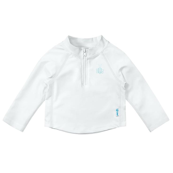 Long Sleeve Zip Rashguard Shirt - White (Min. of 2, multiples of 2) - MAIGHAN DISTRIBUTION CANADA