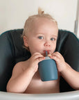 New lower price! Haakaa Silicone Sippy Straw Cup - Bluestone (Min. of 2 , multiples of 2) - MAIGHAN DISTRIBUTION CANADA