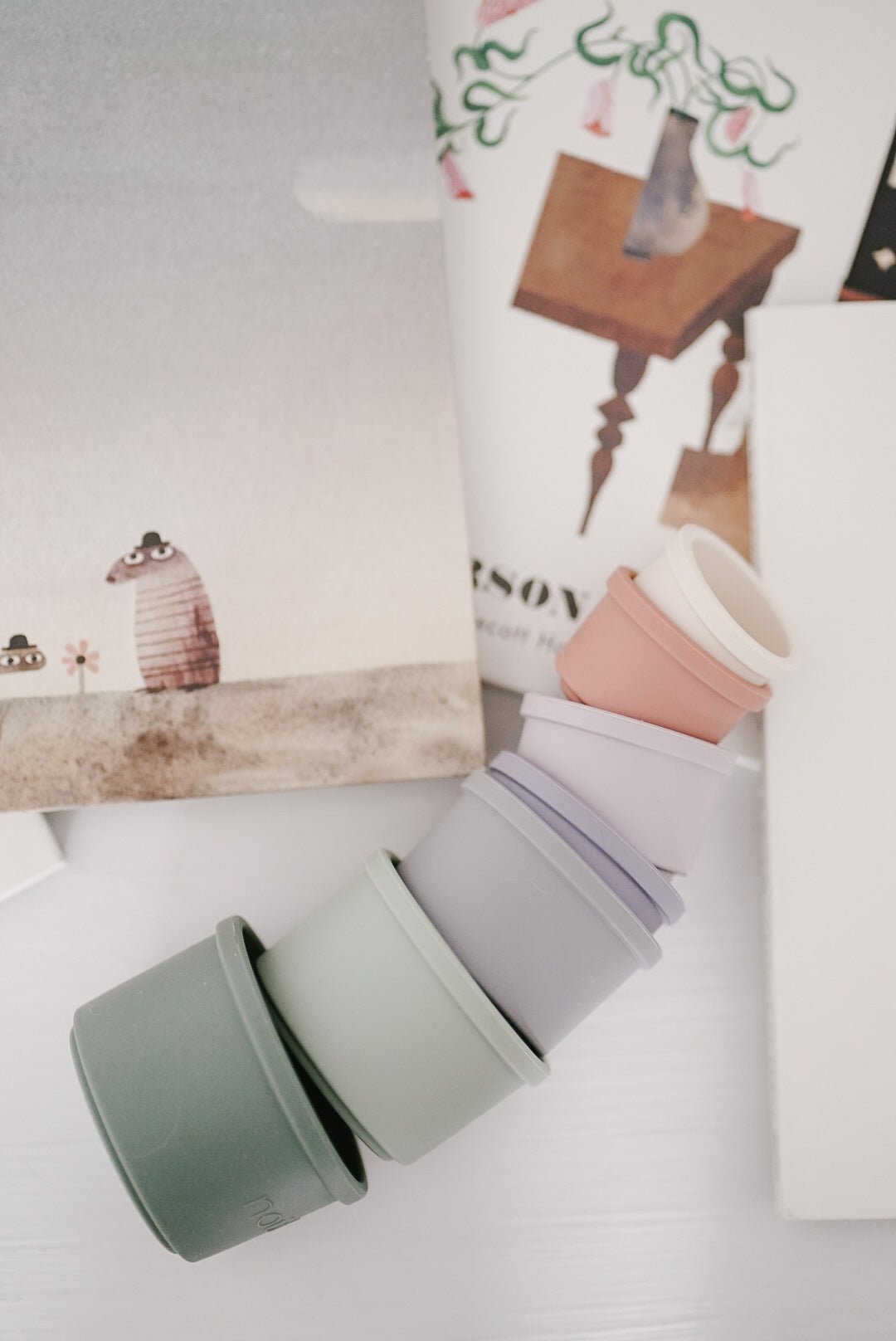 noüka Stacking Cups - Sky Set (Sold in Case of 2, Qty of 1=2 products) - MAIGHAN DISTRIBUTION CANADA