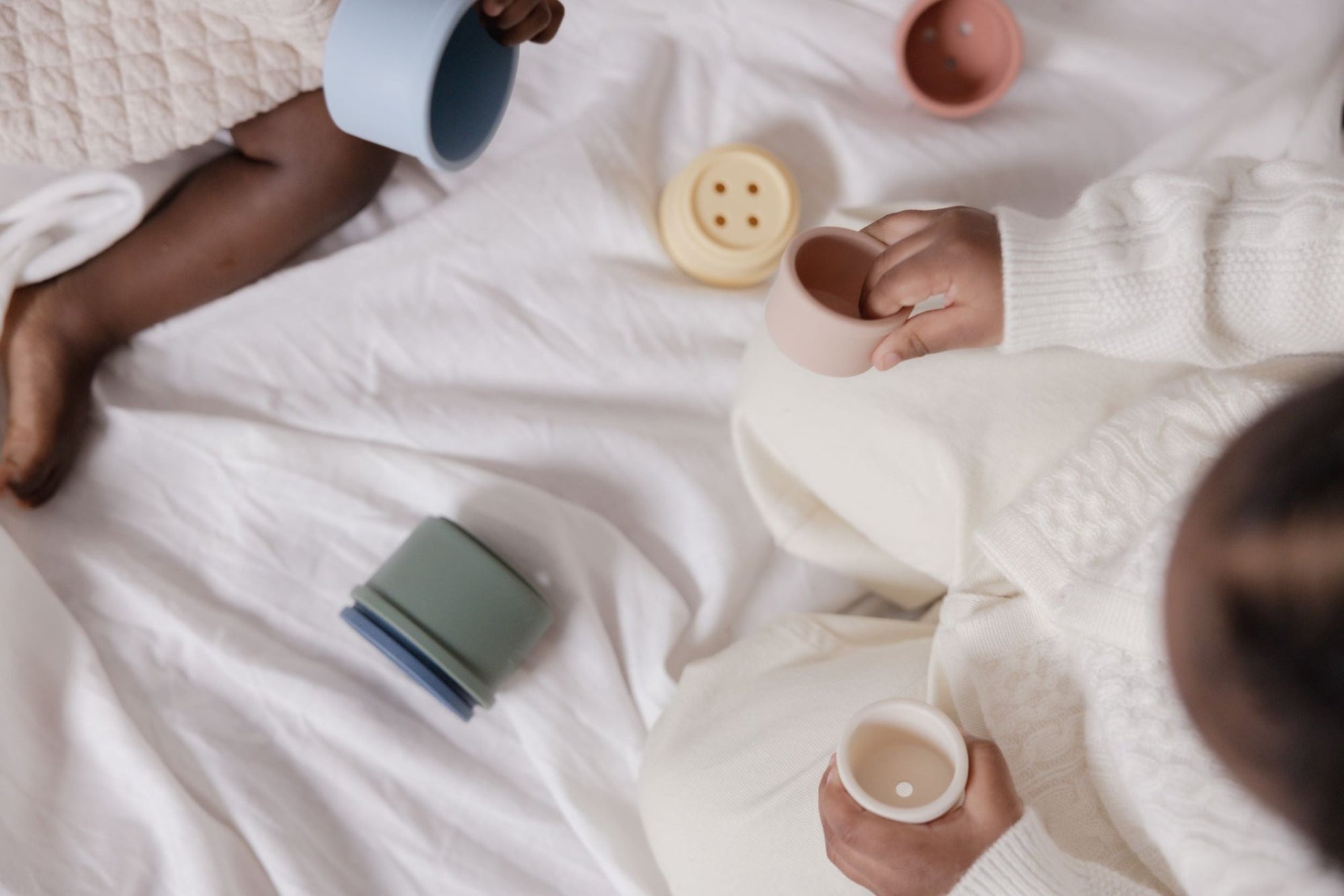 noüka Stacking Cups - Sky Set (Sold in Case of 2, Qty of 1=2 products) - MAIGHAN DISTRIBUTION CANADA