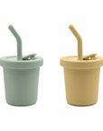 noüka Straw Cup 6 OZ 2 Pack - Butter/Leaf (Min. of 2 PK, Multiples of 2 PK) - MAIGHAN DISTRIBUTION CANADA