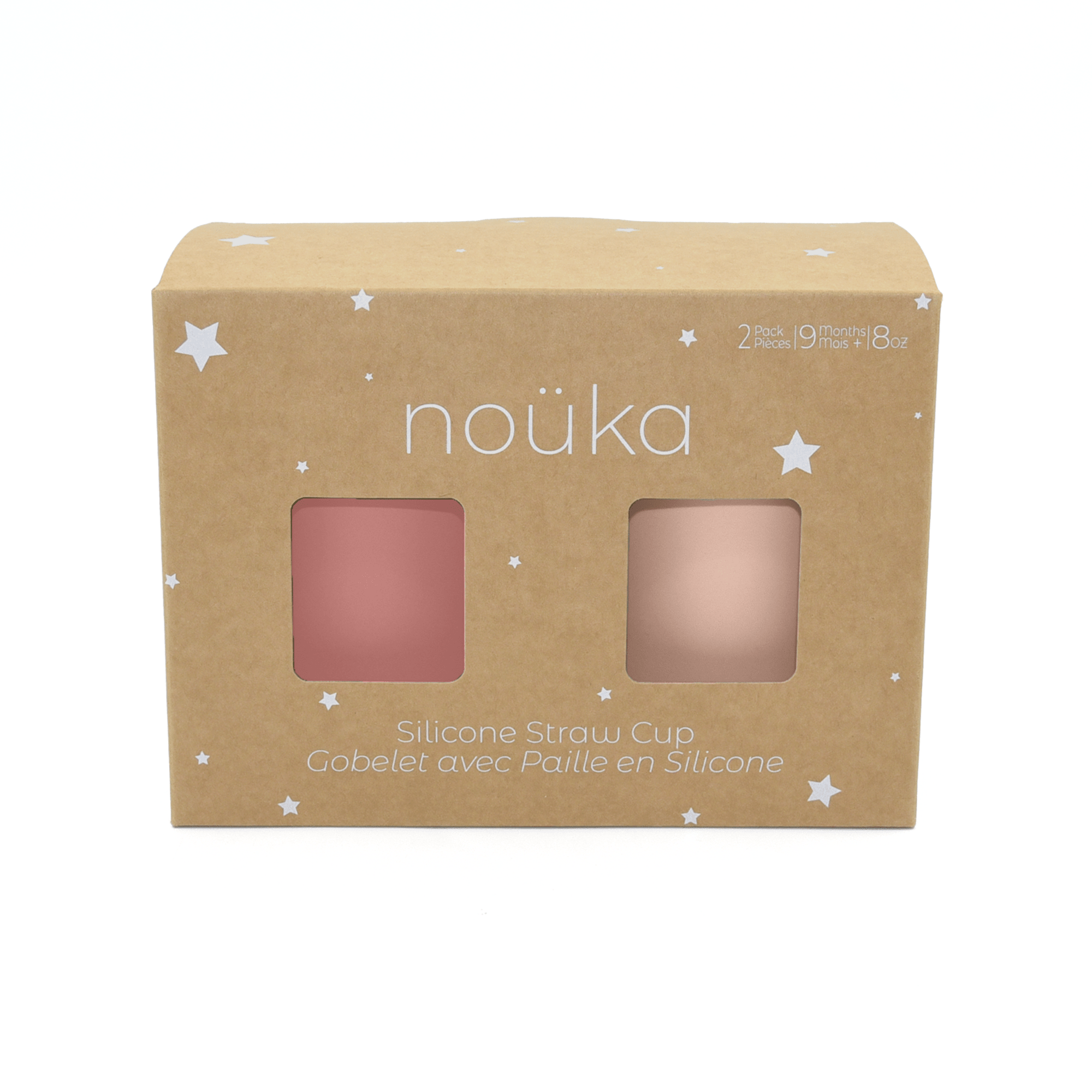noüka Straw Cup 8 OZ 2 Pack - Deep Moon/Soft Blush (Min. of 2 PK, Multiples of 2 PK) - MAIGHAN DISTRIBUTION CANADA