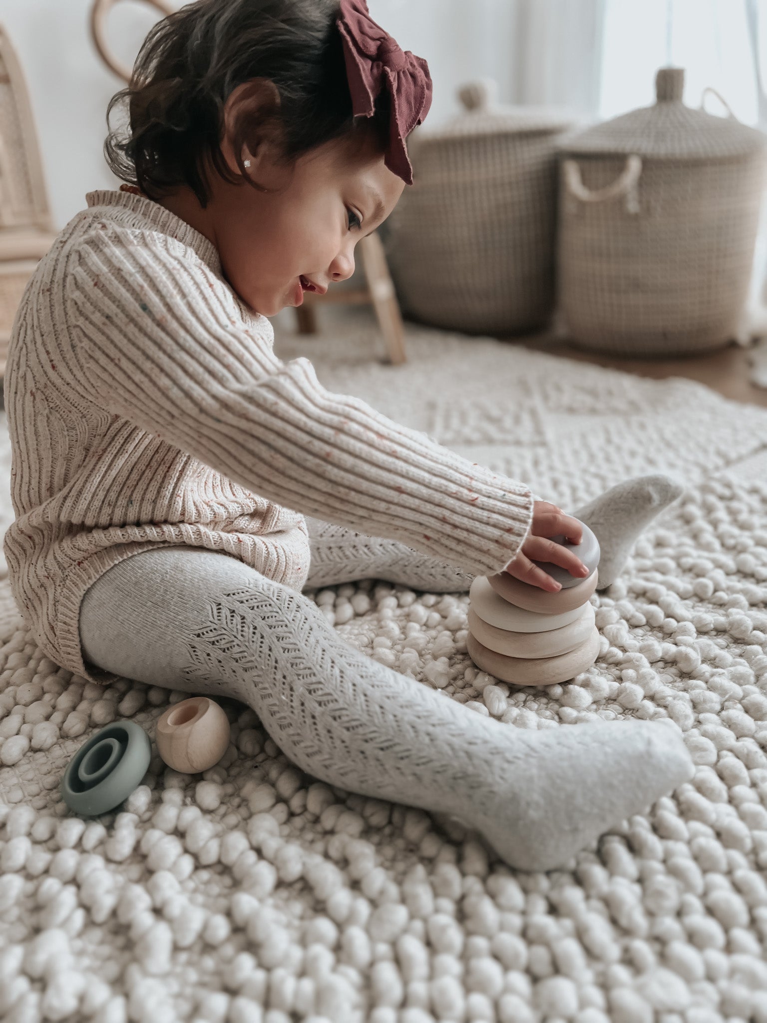 noüka Wood and Silicone Stacker - Storm Tower (Min. Of 2 PK, Multiples of 2 PK) - MAIGHAN DISTRIBUTION CANADA