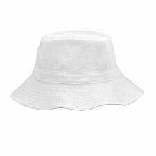 Reversible organic cotton Bucket Sun Hat - White/White  (Min.of 3, multiples of 3)