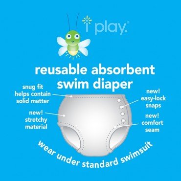 Snap Reusable Absorbent Swimsuit Diaper - Aqua (Min. of 2, multiples of 2) - MAIGHAN DISTRIBUTION CANADA